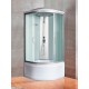 Душевая кабина River DESNA 80x80 см – асимметричная, матовое стекло, профиль хром матовый, глубокий поддон