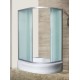 Душевое ограждение без поддона, River DON 120x80/24 MT L/R  стекло матовое, профиль хром матовый