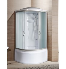 Душевая кабина River REIN 90x90 см – асимметричная, матовое стекло, профиль хром матовый