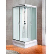 Душевая кабина River QUADRO 80x80 см – квадратная, матовое стекло, профиль хром матовый