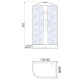 Душевая кабина River DUNAY 120x80 см – асимметричная, матовое стекло, профиль хром матовый, правая
