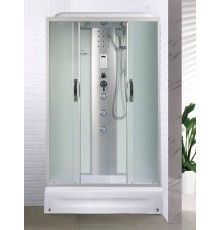 Душевая кабина River SENA 120x80 см – асимметричная, матовое стекло, профиль хром матовый