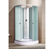 Душевая кабина River NARA LIGHT 80x80 см – полукруглая, матовое стекло, профиль хром матовый, без крыши
