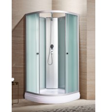 Душевая кабина River NARA LIGHT 80x80 см – асимметричная, матовое стекло, профиль хром матовый, без крыши