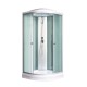 Душевая кабина River NARA LIGHT 80x80 см – асимметричная, матовое стекло, профиль хром матовый
