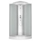 Душевая кабина River NARA LIGHT 80x80 см – асимметричная, матовое стекло, профиль хром матовый