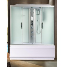 Душевая кабина River SENA 150x70 см – асимметричная, матовое стекло, профиль хром матовый