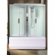 Душевая кабина River SENA 150x70 см – асимметричная, матовое стекло, профиль хром матовый