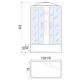 Душевая кабина River SENA 150x70 см – асимметричная, тонированное стекло, профиль хром матовый