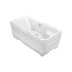 Душевая кабина River SENA 150x70 см – асимметричная, тонированное стекло, профиль хром матовый