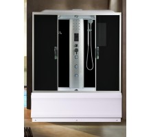 Душевая кабина River SENA 170x70 см – асимметричная, тонированное стекло, профиль хром матовый
