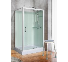 Душевая кабина River TANA 100x80 см – прямоугольная, матовое стекло, профиль хром матовый, без крыши