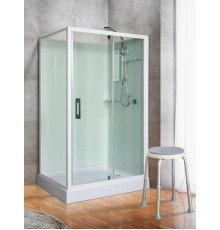 Душевая кабина River TANA 100x80 см – прямоугольная, матовое стекло, профиль хром матовый, без крыши