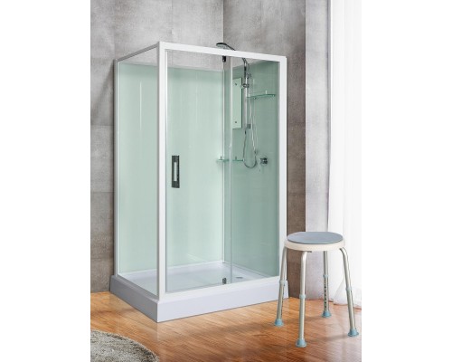 Душевая кабина River TANA 100x80 см – прямоугольная, матовое стекло, профиль хром матовый, без крыши