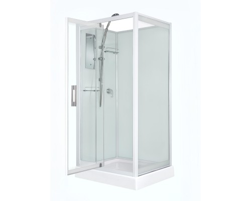 Душевая кабина River TANA 100x80 см – прямоугольная, матовое стекло, профиль хром матовый, без крыши