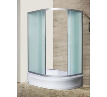 Душевое ограждение River DON 100x80 асимметричное, стекло матовое, профиль хром матовый, без поддона