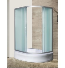Душевое ограждение River DON 100x80 асимметричное, стекло матовое, профиль хром матовый, без поддона