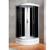 Душевая кабина River DESNA 90x90 см – асимметричная, тонированное стекло, профиль хром матовый