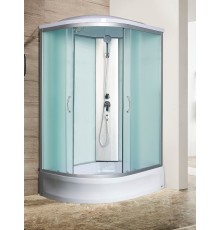 Душевая кабина River DESNA 100x80 см – асимметричная, матовое стекло, профиль хром матовый, правая