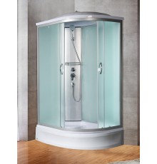 Душевая кабина River NARA 120x80 см – асимметричная, матовое стекло, профиль хром матовый, левая