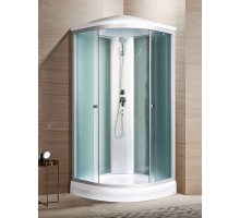 Душевая кабина River NARA LIGHT 90x90 см – асимметричная, матовое стекло, профиль хром матовый