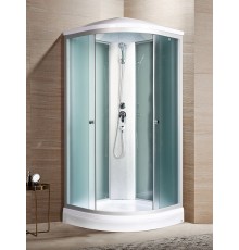 Душевая кабина River NARA LIGHT 90x90 см – асимметричная, матовое стекло, профиль хром матовый