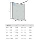 WW400 100G+30G Душевое ограждение. (1000+300)Х1850 мм, стекло  прозрачное , профиль хром