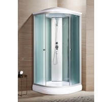 Душевая кабина River NARA LIGHT 100x100 см – асимметричная, матовое стекло, профиль хром матовый