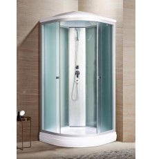 Душевая кабина River NARA LIGHT 100x100 см – асимметричная, матовое стекло, профиль хром матовый