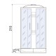 Душевая кабина River NARA LIGHT 100x100 см – асимметричная, матовое стекло, профиль хром матовый