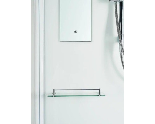Душевая кабина River MOERO 70x70 см – асимметричная, матовое стекло, профиль хром матовый, без крыши