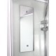 Душевая кабина River MOERO 70x70 см – асимметричная, матовое стекло, профиль хром матовый, без крыши