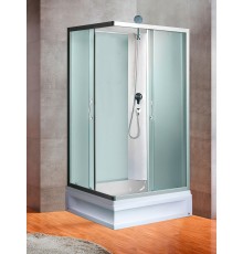 Душевая кабина River QUADRO 90x70 см – прямоугольная, матовое стекло, профиль хром матовый, без крыши