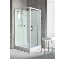 Душевая кабина River TANA 100x100 см – квадратная, матовое стекло, профиль хром матовый, без крыши