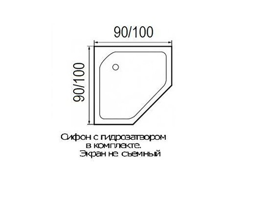 Поддон душевой   WEMOR 90/14 P 