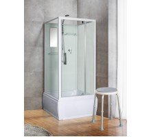 Душевая кабина River TANA 90x90 см – квадратная, прозрачное стекло, профиль хром матовый, без крыши, глубокий поддон