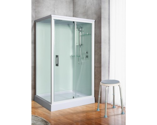 Душевая кабина River TANA 100x80 см – прямоугольная, матовое стекло, профиль хром матовый