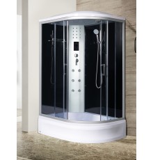 Душевая кабина River DUNAY 120x90 см – асимметричная, тонированное стекло, профиль хром матовый, левая