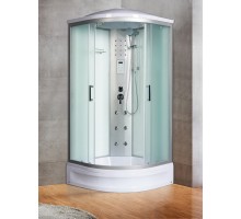Душевая кабина River DUNAY 80x80 см – асимметричная, матовое стекло, профиль хром матовый