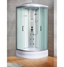Душевая кабина River DUNAY 80x80 см – асимметричная, матовое стекло, профиль хром матовый