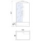 Душевая кабина River VITIM 120x80 см – асимметричная, матовое стекло, профиль хром матовый
