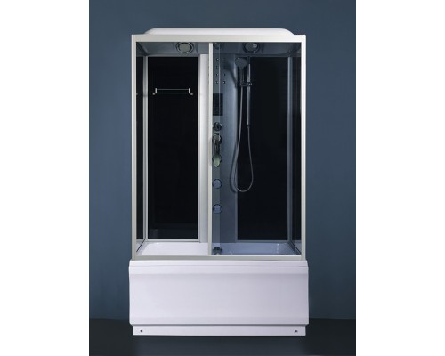 Душевая кабина River VITIM 120x80 см – асимметричная, тонированное стекло, профиль хром матовый