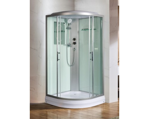 Душевая кабина Weltwasser  Werra 80x80 см – с поддоном, стекло прозрачное, профиль хром матовый
