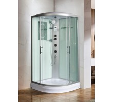 Душевая кабина Weltwasser  Werra 90x90 см – полукруглая с поддоном, стекло прозрачное, профиль хром матовый