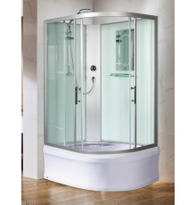 Душевая кабина Weltwasser  Halle 120x90 см – L, с поддоном, глубокий поддон, стекло прозрачное, профиль хром матовый