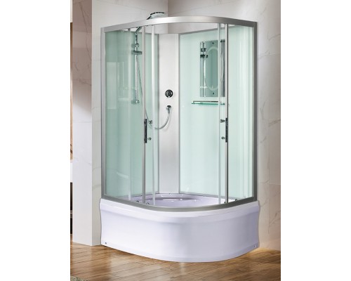 Душевая кабина Weltwasser  Halle 120x90 см – L, с поддоном, глубокий поддон, стекло прозрачное, профиль хром матовый