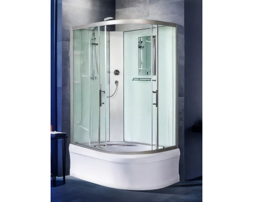 Душевая кабина Weltwasser  Halle 120x90 см – L, с поддоном, глубокий поддон, стекло прозрачное, профиль хром матовый