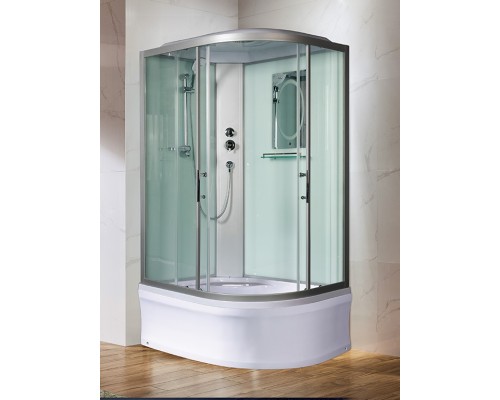 Душевая кабина Weltwasser  Halle 120x90 см – L, с поддоном, глубокий поддон, стекло прозрачное, профиль хром матовый