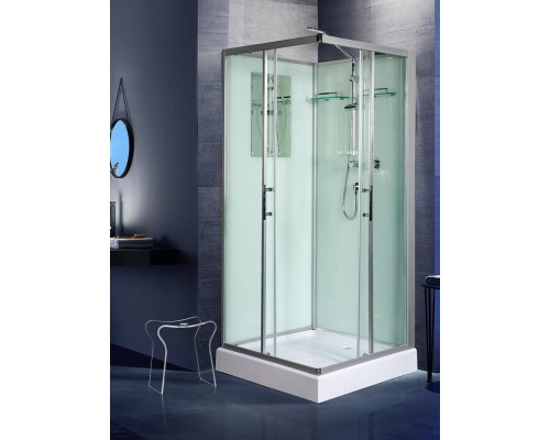 Душевая кабина Weltwasser  Laine 80x80 см – с поддоном, стекло прозрачное, профиль хром матовый