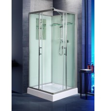 Душевая кабина Weltwasser  Laine 100x100 см – с поддоном, стекло прозрачное, профиль хром матовый